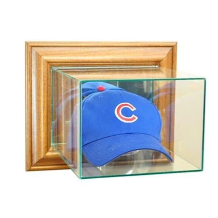 Perfect Cases Perfect Cases WMCAP-W Wall Mounted Cap & Hat Display Case; Walnut WMCAP-W